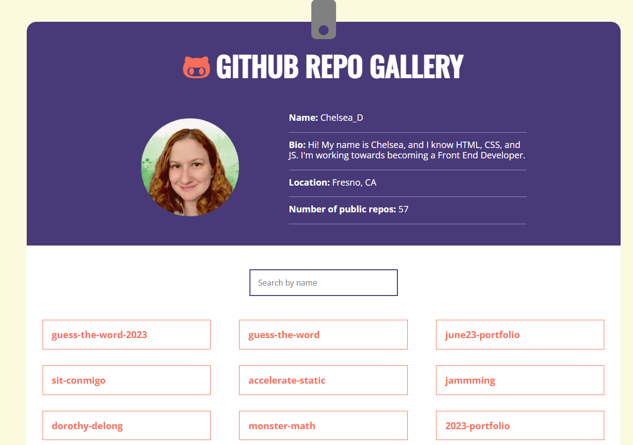 A list of my repos on github