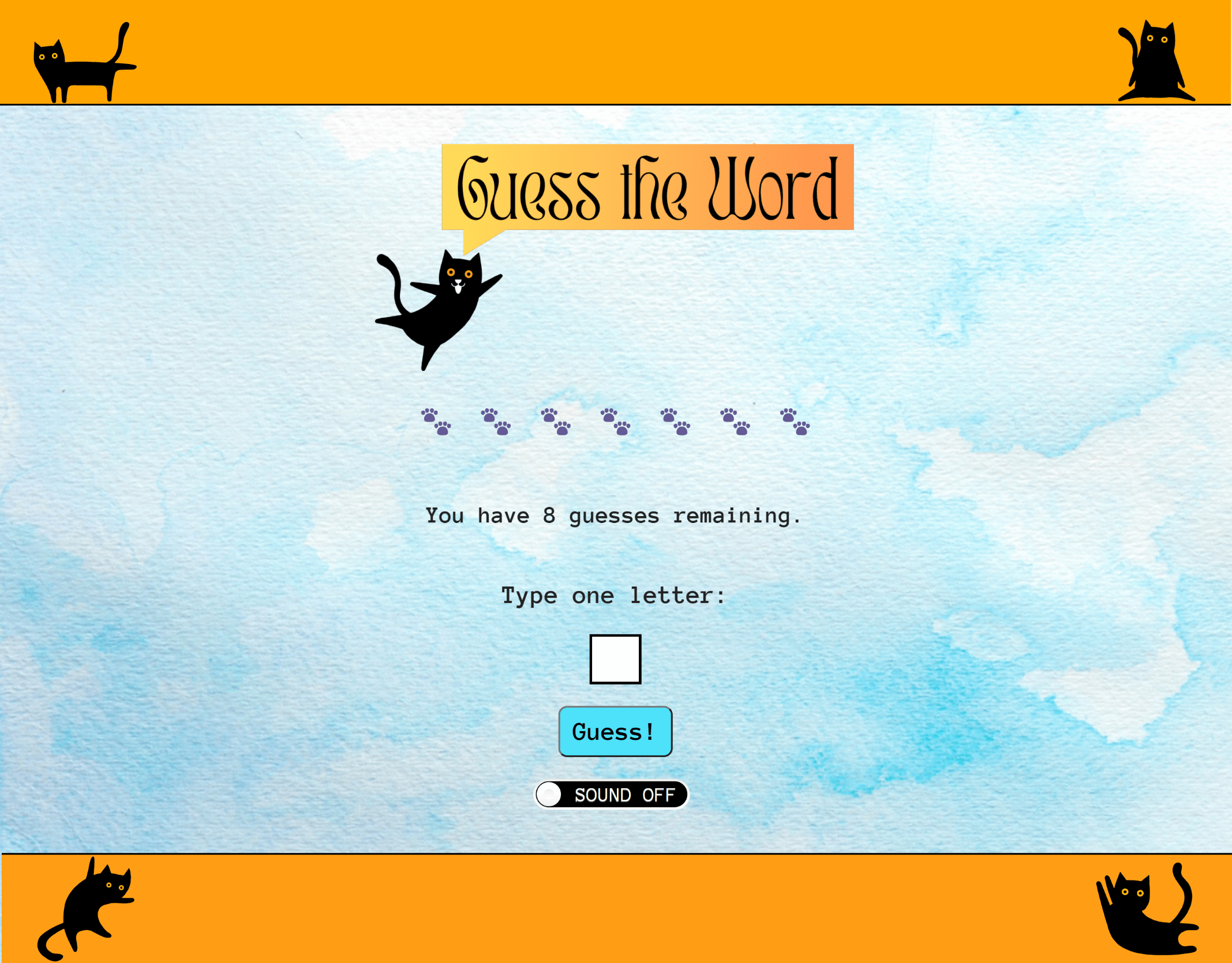 A game where you guess the letters in a word